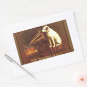 Vintage Werbung, die Stimme seines Meisters Rechteckiger Aufkleber (Umschlag)