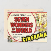 Vintage Werbung, Film; Sieben Wunder Postkarte (Vorne/Hinten)