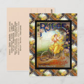 Vintage Werbung, französische Fahrräder Postkarte (Vorne/Hinten)