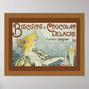 Vintage-Werbung Französische Kekse Kunstposter Poster