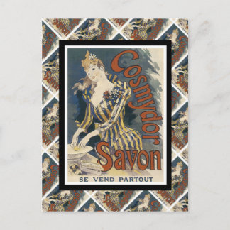 Vintage Werbung, französische Seife Postkarte