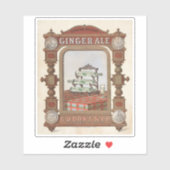 Vintage Werbung für Belfast Ginger Ale. 2 Aufkleber (Blatt)