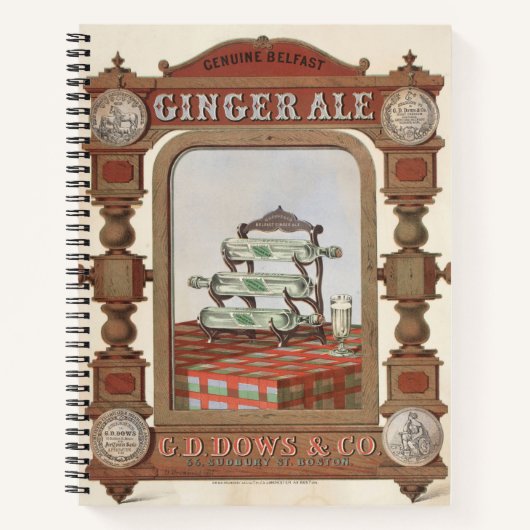 Vintage Werbung für Belfast Ginger Ale. 2 Notizblock (Vorderseite)