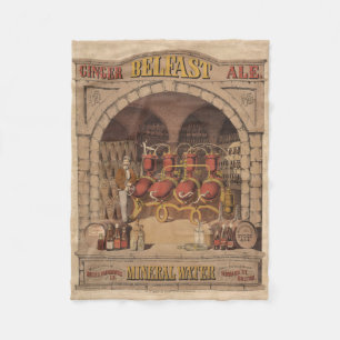 Vintage Werbung für Belfast Ginger Ale. Fleecedecke