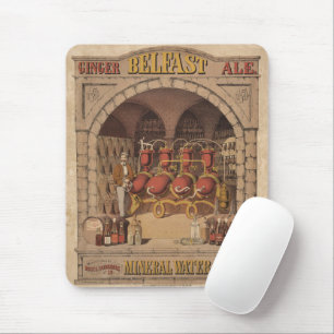 Vintage Werbung für Belfast Ginger Ale. Mousepad
