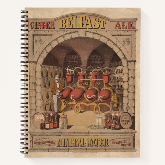 Vintage Werbung für Belfast Ginger Ale. Notizblock (Vorderseite)