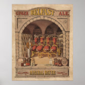 Vintage Werbung für Belfast Ginger Ale. Poster (Vorne)
