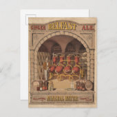 Vintage Werbung für Belfast Ginger Ale. Postkarte (Vorne/Hinten)