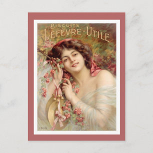 Vintage Werbung für Biscuit Postkarte