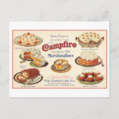 Vintage Werbung für Campfire Marshmallows Postkarte (Vorderseite)