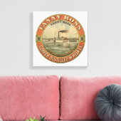 Vintage-Werbung für den destillierten Whiskey-Whis Leinwanddruck (Insitu (Wohnzimmer))