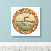 Vintage-Werbung für den destillierten Whiskey-Whis Leinwanddruck (Insitu (Holzboden))