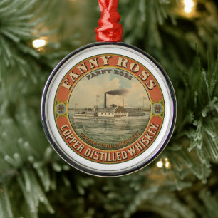 Vintage-Werbung für den destillierten Whiskey-Whis Ornament Aus Metall