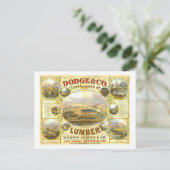 Vintage Werbung für Dodge & Co. Postkarte (Stehend Vorderseite)