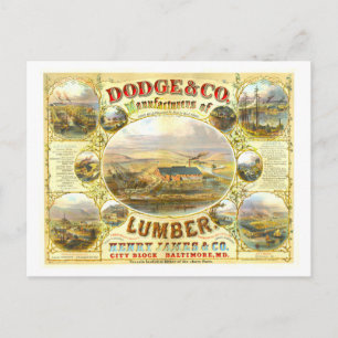 Vintage Werbung für Dodge & Co. Postkarte
