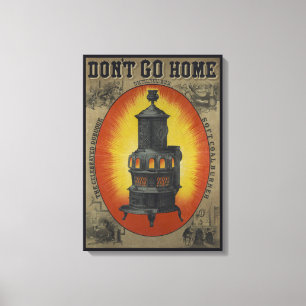 Vintage Werbung für Dubuque Soft Coal Burner. Leinwanddruck