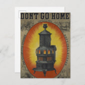 Vintage Werbung für Dubuque Soft Coal Burner. Postkarte (Vorne/Hinten)