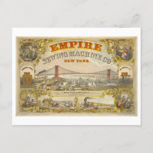 Vintage Werbung für Empire-Nähmaschinen Postkarte