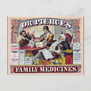 Vintage Werbung für Familienmedizin Postkarte