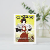 Vintage Werbung für französische Rindersuppe Postkarte (Stehend Vorderseite)