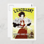 Vintage Werbung für französische Rindersuppe Postkarte (Vorne/Hinten)