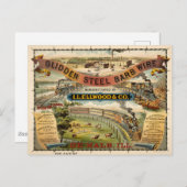 Vintage-Werbung für Glidden Steel Barb Wire Postkarte (Vorne/Hinten)