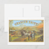 Vintage Werbung für Granger Men's Shirt Postkarte (Vorne/Hinten)