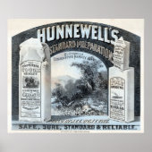 Vintage-Werbung für Hunnewells Standardpräparate Poster (Vorne)