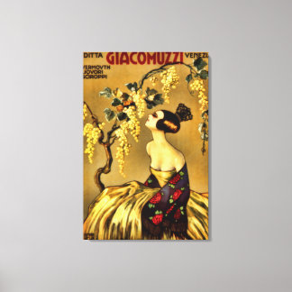 Vintage Werbung für italienische Wine Vermouth Leinwanddruck