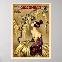 Vintage Werbung für italienische Wine Vermouth