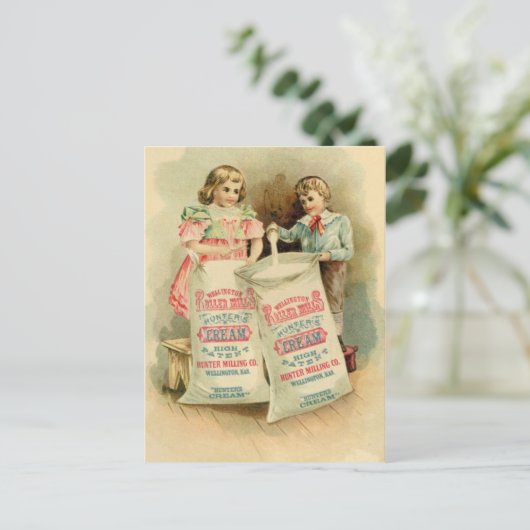 Vintage Werbung für "Jägercreme" Postkarte (Stehend Vorderseite)