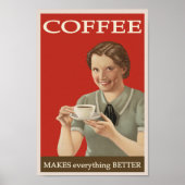 Vintage Werbung für Kaffee Poster (Vorne)