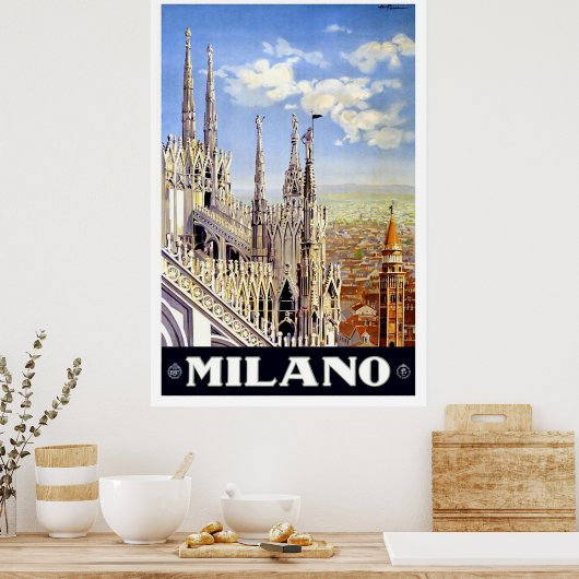 Vintage Werbung für Milano Poster (Küche)