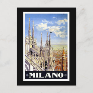 Vintage Werbung für Milano Postkarte