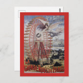 Vintage Werbung für Pariser Riesenrad Postkarte (Vorne/Hinten)