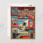 Vintage Werbung für Philadelphia Grocer Postkarte (Vorne/Hinten)