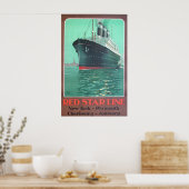 Vintage Werbung für Red Star Line Poster (Küche)