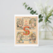 Vintage Werbung für Sängernähmaschinen Postkarte (Stehend Vorderseite)