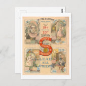 Vintage Werbung für Sängernähmaschinen Postkarte (Vorne/Hinten)