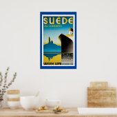Vintage Werbung für Schiffe in Schweden Poster (Küche)