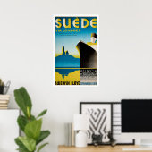 Vintage Werbung für Schiffe in Schweden Poster (Heimbüro)