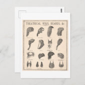 Vintage Werbung für Theaterstücke + Bärte Postkarte (Vorne/Hinten)