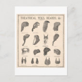 Vintage Werbung für Theaterstücke + Bärte Postkarte (Vorderseite)