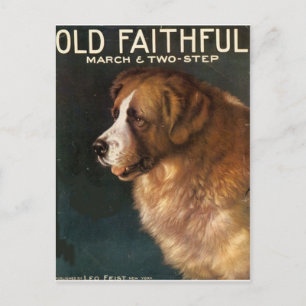 Vintage-Werbung für Tiere Postkarte