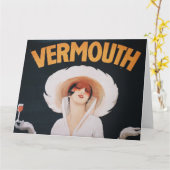 Vintage Werbung für Vermouth Martini Werbung Karte (Gelbe Blume)