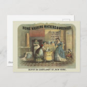 Vintage-Werbung für Zuhause-Waschmaschine und Wrin Postkarte (Vorne/Hinten)