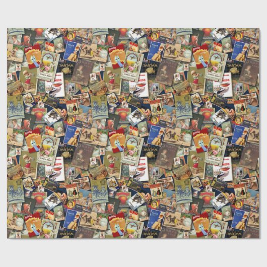 Vintage Werbung Geschenkpapier (Flach)
