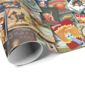 Vintage Werbung Geschenkpapier (Rolleneckpunkt)