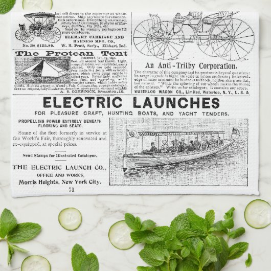 Vintage Werbung Geschirrtuch (Gefaltet)