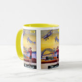 Vintage Werbung: Hanleys Toy Airplane Tasse (Vorderseite Links)